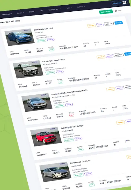 Responsive device specific website designers